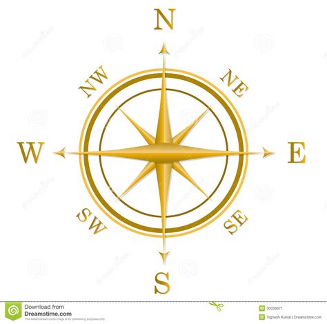 North, south, east, or west? Compass stock illustration. Illustration of illustration ...