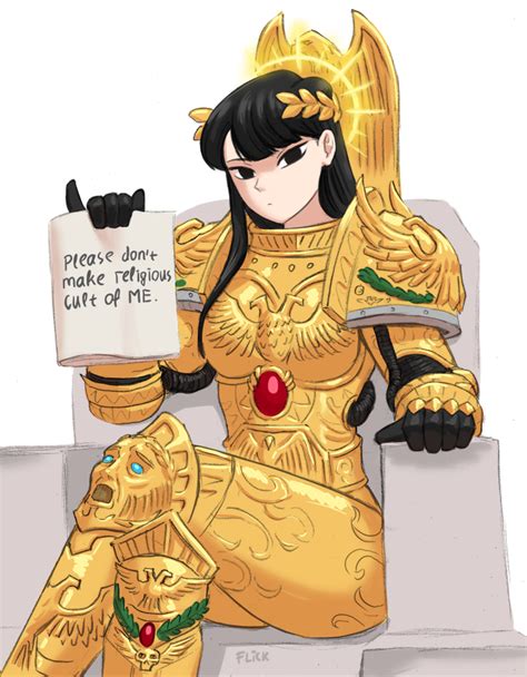 Komi Shouko And Emperor Of Mankind Warhammer 40k And 1 More Drawn By