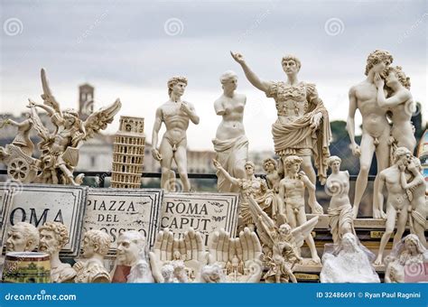Italian Famous Statues And Monuments Stock Image Image Of Emperor