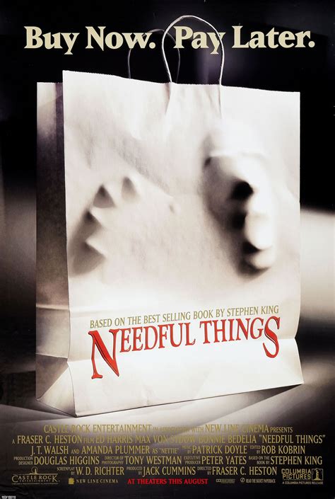 Needful Things 1993 Stephen King Movies Stephen King Stephen King