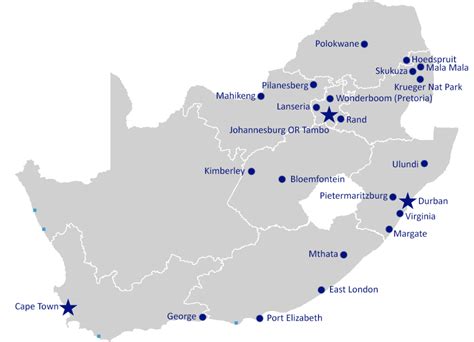 Airports In South Africa Map