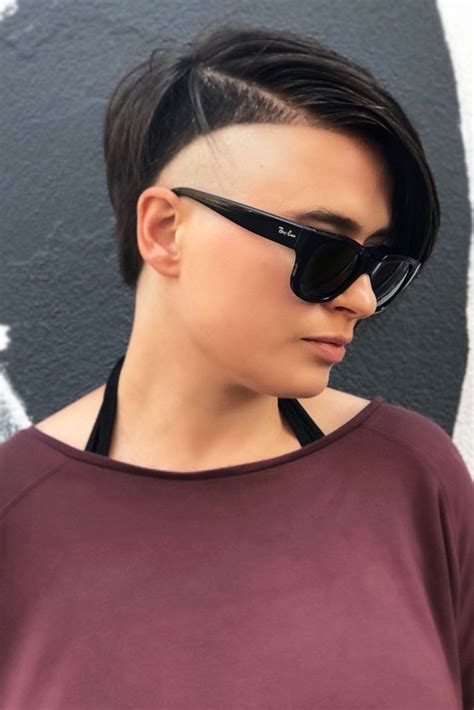 Cute Rebellious Half Shaved Head Hairstyles For Modern Girls