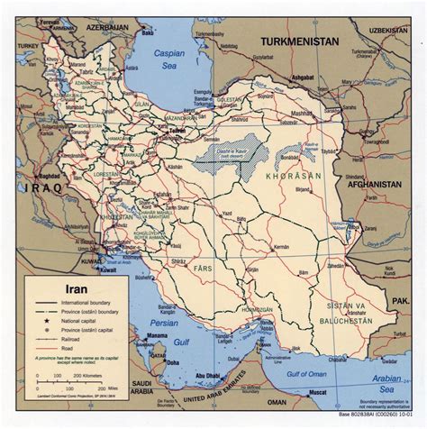 Large Detailed Political And Administrative Map Of Iran With Roads
