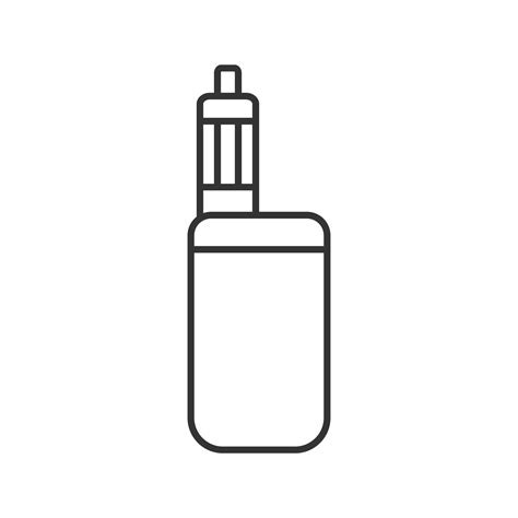 E Cigarette Linear Icon Thin Line Illustration Vaporizer Vape Box