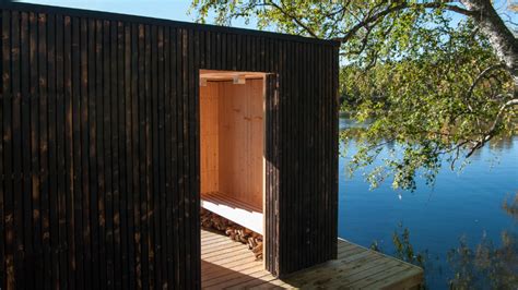 Outbuilding Of The Week A Floating Sauna On A Swedish Shore
