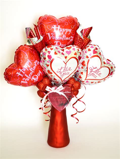 Balloons And Chocolates Valentines Day Bouquet Valentines Balloons