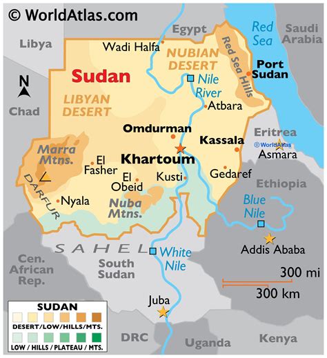Sudan Map Geography Of Sudan Map Of Sudan