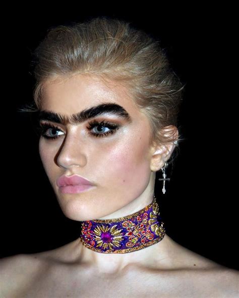 Model Refuses To Pluck Her Unibrow Challenges Beauty Stereotypes Female Facial Hair Bushy