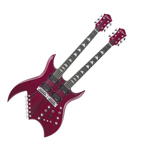 Disc Bc Rich Bich Double Neck Trans Red Wcase Gear4music