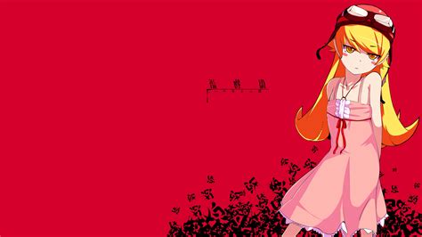 3840x2160 Anime Girls Anime Oshino Shinobu Blonde Long Hair Monogatari