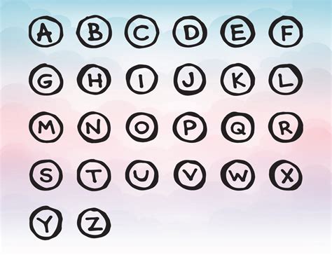 Unique Circle Shape Alphabet Font For Crafting Monogram Font