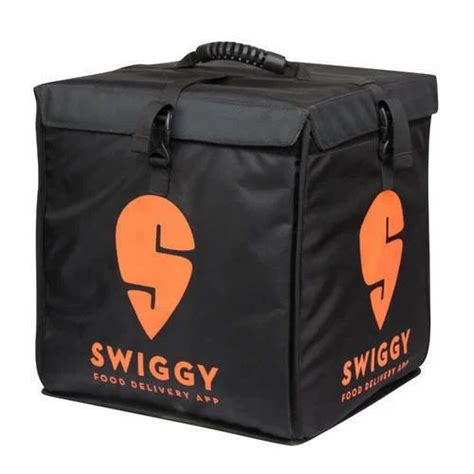 Nylon Black Swiggy Food Delivery Bag Bag Size 16x16x16x16 Size