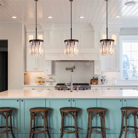 Kitchen Island Lighting Elegant Light By Luxall Crystal Pend Kitchen