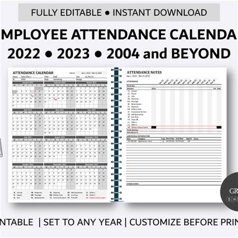 Free Printable Employee Attendance Calendar 2024 Printable Templates