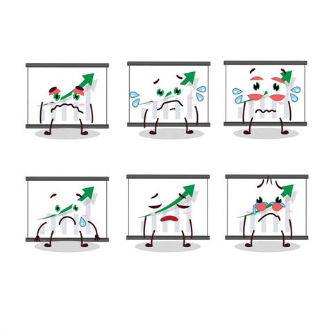 Chart Going Up Cartoon Character With Sad Expression 22819890 Vector