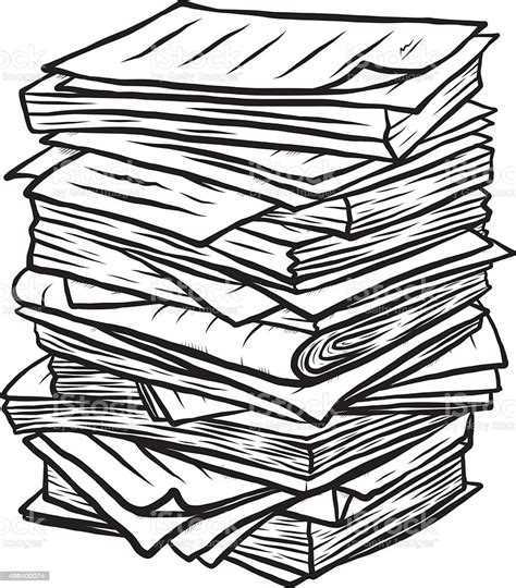 Pile Of Used Papers Stock Illustration Download Image Now Istock
