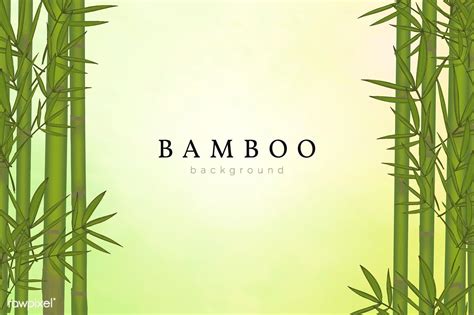 Bamboo Leaf Elements Background Vector Free Image By Rawpixel Com