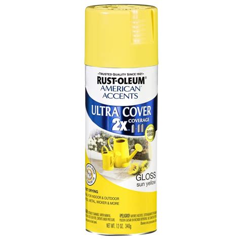 Shop Rust Oleum American Accents Sun Yellow Fade Resistant Enamel Spray