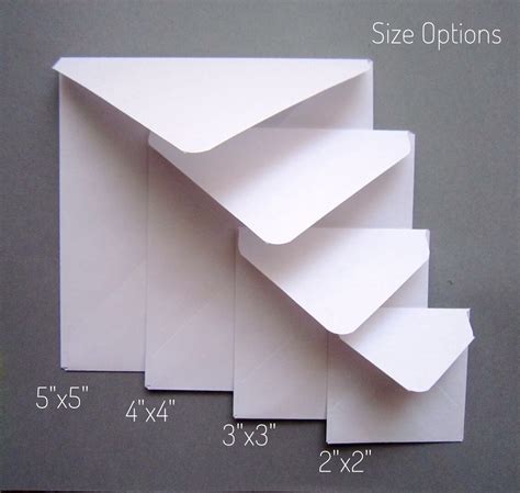 Bulk 2x2 3x3 4x4 5x5 Card Envelopes White Square Envelope Etsy