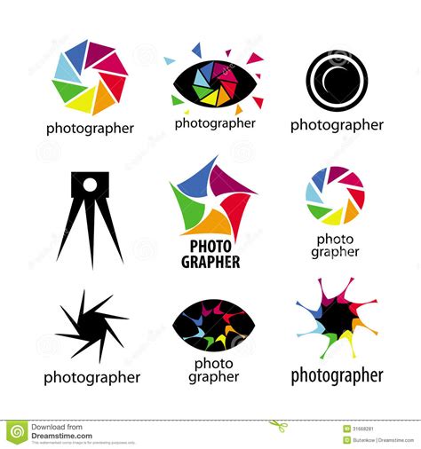 Make a free logo design in minutes. Logos Di Vettore Per I Fotografi E La Foto Illustrazione ...
