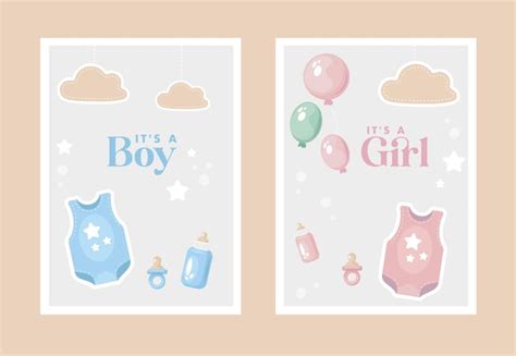 Premium Vector Baby Shower Greeting Cards