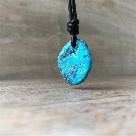 Adjustable Natural Arizona Turquoise Necklace Ooak Stone Included