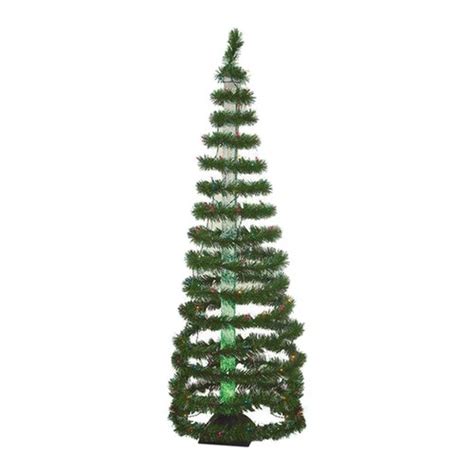 Christmas Central 6 Ft Pre Lit Spiral Tinsel Artificial Christmas Tree