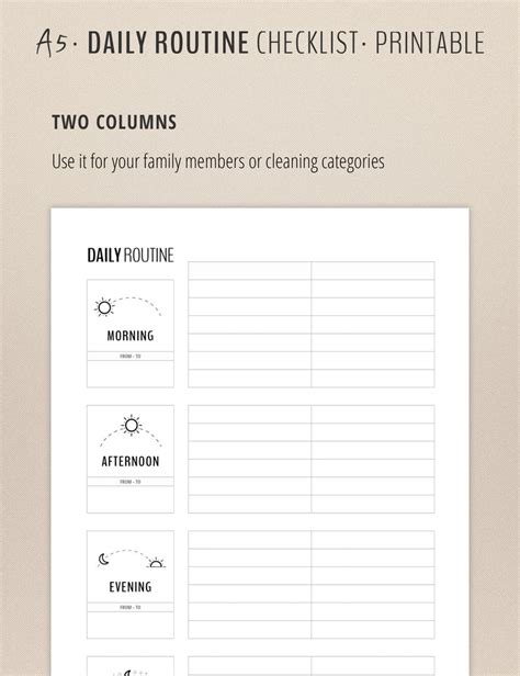 Daily Routine Planner Printable Flylady Morning Routine Etsy