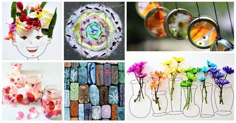 Real Flower Craft Ideas Flower Crafts Crafts Diy Flower Projects