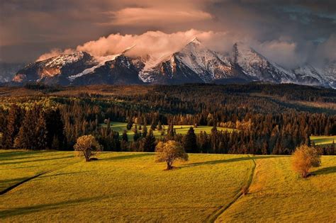 Nature Landscape Mountain Spring Slovakia Forest Clouds Trees