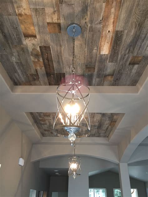 Ceilings are often forgotten in the scheme of decorating a room, but that square footage has so much design. What a stunning accent feature! Double entry coffered ...