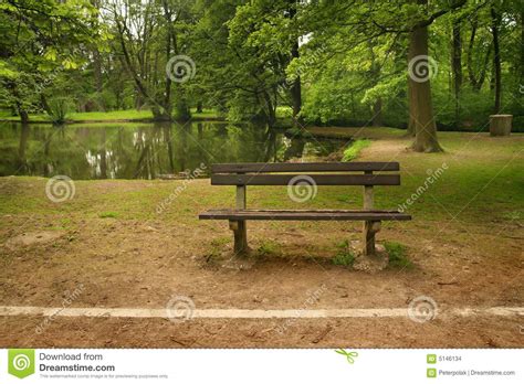 Bench By A Lake Stock Photo Image Of Relax Parkbench 5146134