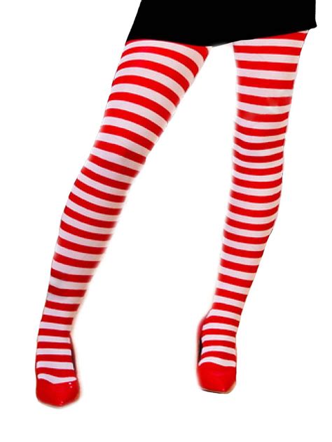 Striped Candy Cane Tights Pantyhose Hosiery