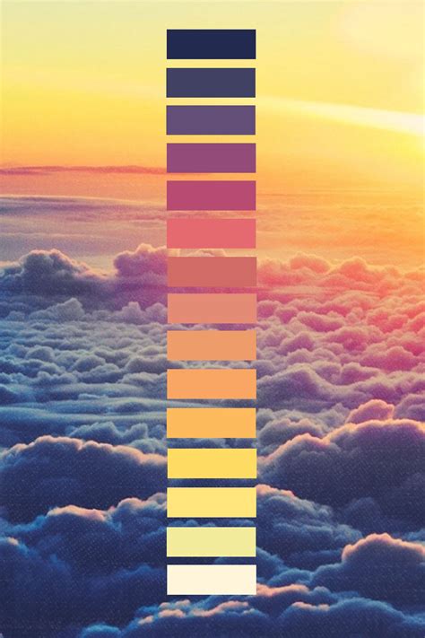 Color Transition Sunset Color Palette Color Schemes Color Theory