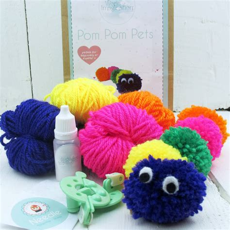 Pom Pom Pets Craft Kit Rainbow Caterpillar By Sarah Hurley