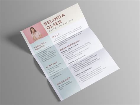 A perfect marketing manager cv looks completely professional. Free Marketing Manager CV Template with Pastel Color ...
