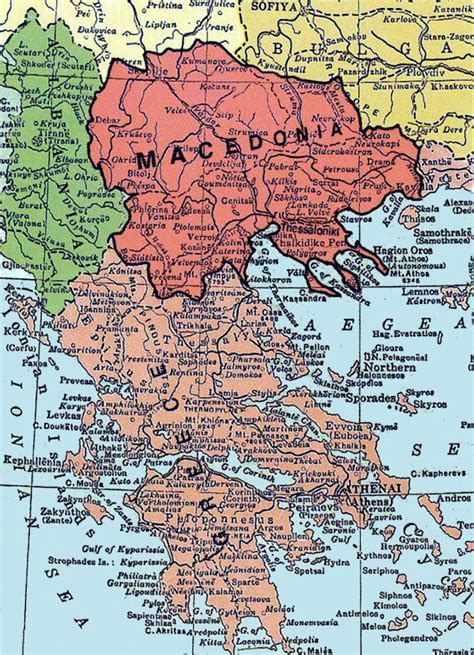 Macedonia Map Of Europe Large Detailed Regions Map Of Macedonia