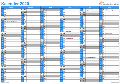 Kalender 2020 Zum Ausdrucken A4
