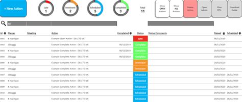 Detail Action Tracker Excel Task Tracker Template Koleksi Nomer 3