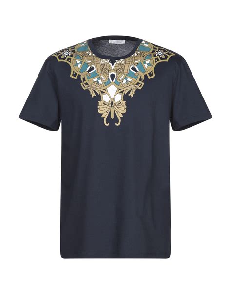 Versace Cotton T Shirt In Dark Blue Blue For Men Lyst