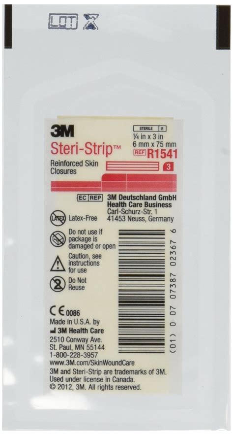 3M Steri Strip R1541 Adhesive Skin Closure Strips Reinforced Sterile