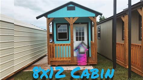 8x12 Cabin Trell Portable Buildings Derksen Youtube