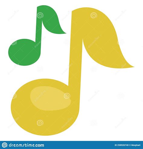 Two Music Notes Icon Stock Vector Illustration Of Technology 258926740