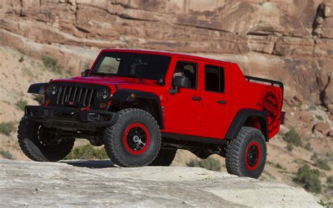 Wallpaper Jeep Wrangler Red Side View Hd Widescreen High