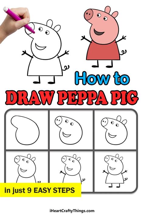 Peppa Pig Drawing How To Draw Peppa Pig Step By Step