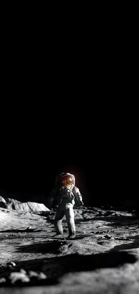 Amoled Wallpaper Astronaut In The Moon Heroscreen