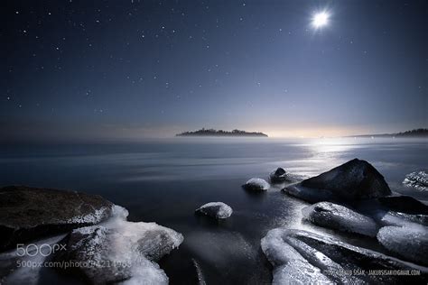 New On 500px Moon Over Thunder Bay From Silver Harbour By Jakubsisak