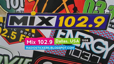 Radio Station Stickers And More Mix 1029 Dallas 1998 2005