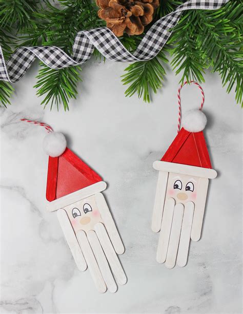 The Craft Patch Popsicle Stick Santa Christmas Craft For Kids