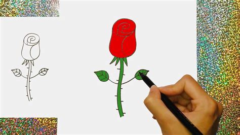 Cómo dibujar una rosa fácil y rápido